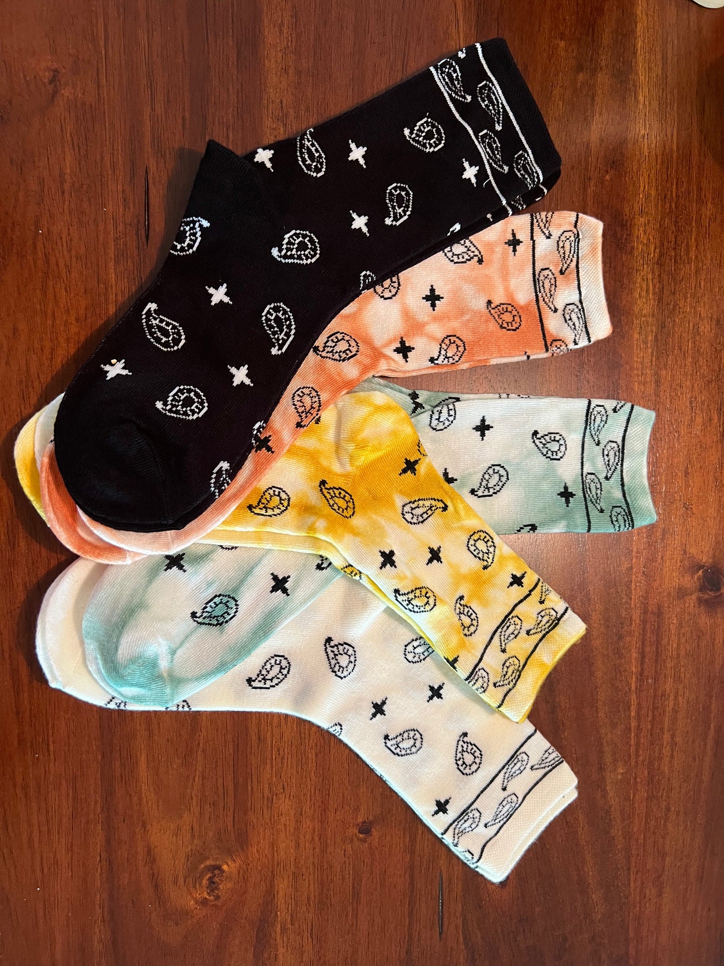 Sally Mac Ladies 5PK Paisley Crews
