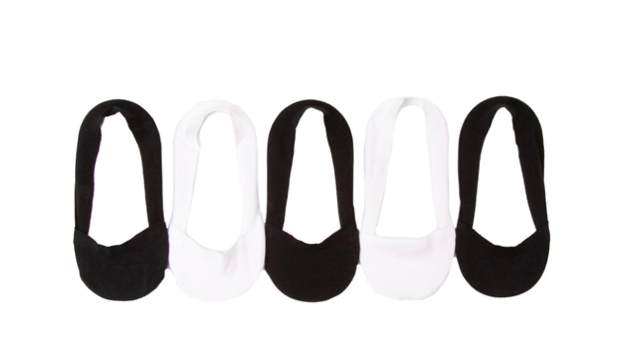 DillyDally invisible edge Liners 5 Pack - Toddler - Black / White