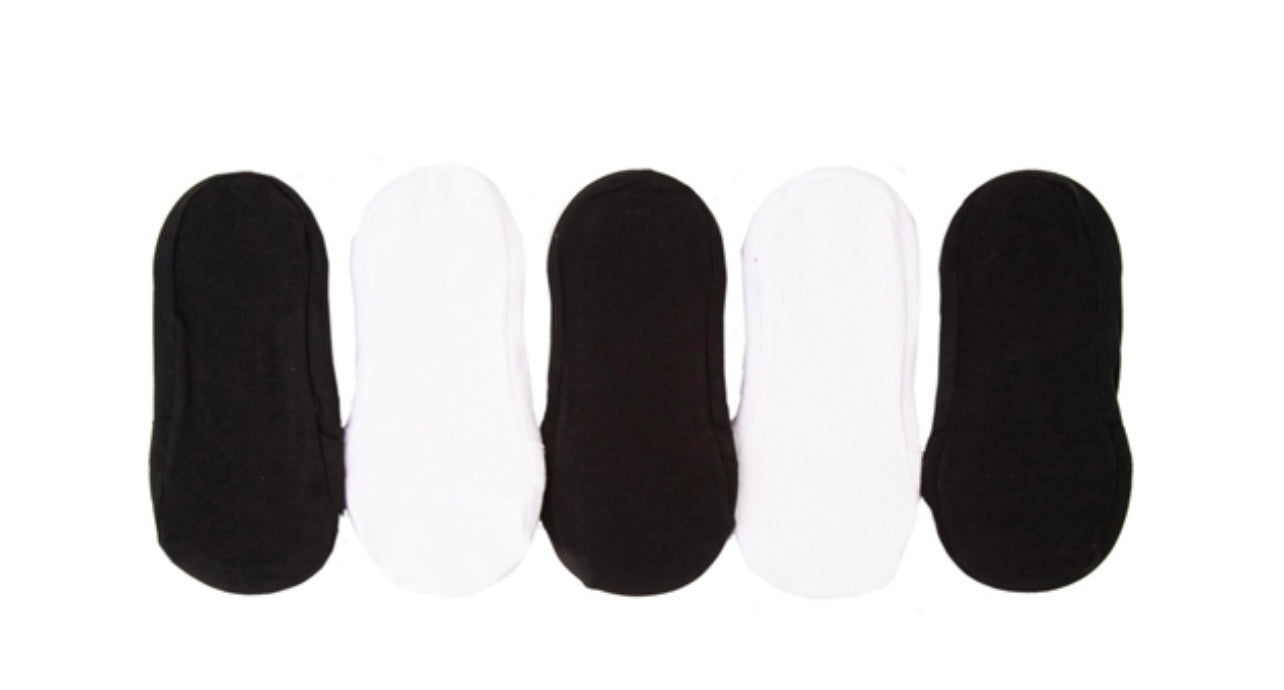 DillyDally invisible edge Liners 5 Pack - Toddler - Black / White